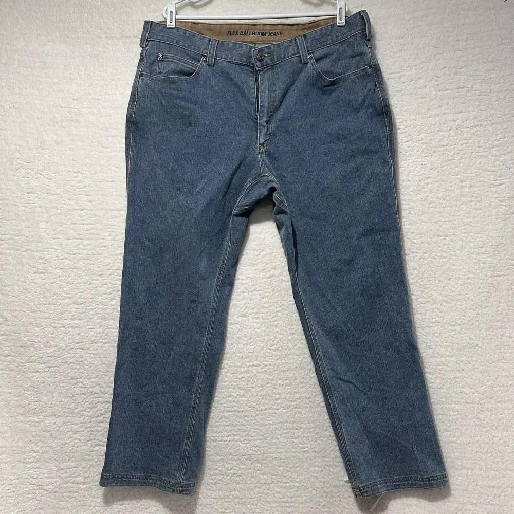 Duluth Flex Ballroom Men's Blue Cotton Blend Stretch Jeans Size 40X30
